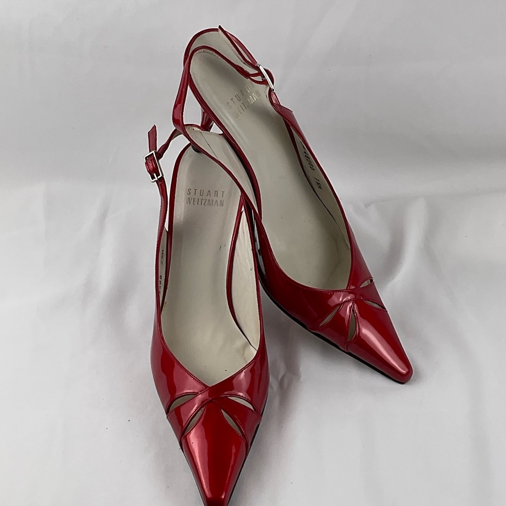 Stuart Weitzman Red Patent Leather Heels‎ - Picture 2 of 7